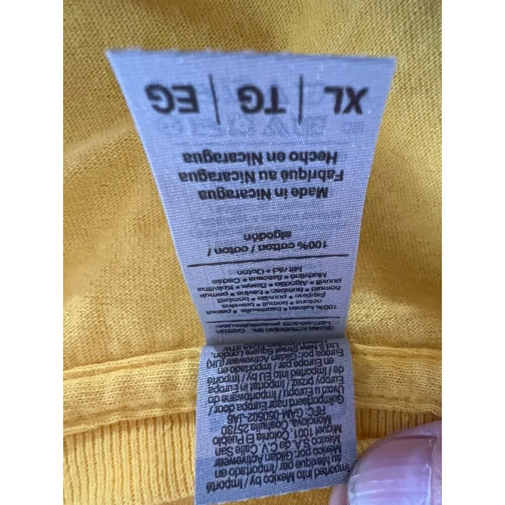 Gilden Yellow Happy Face T-shirt XL